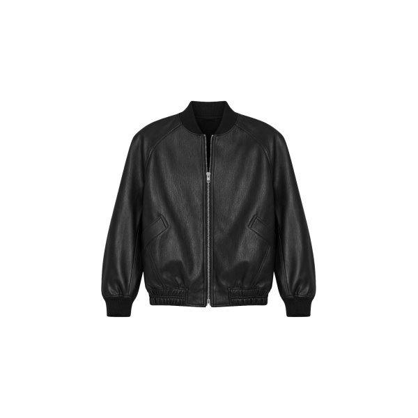 The Frankie Shop Alena Faux Leather Bomber Jacket