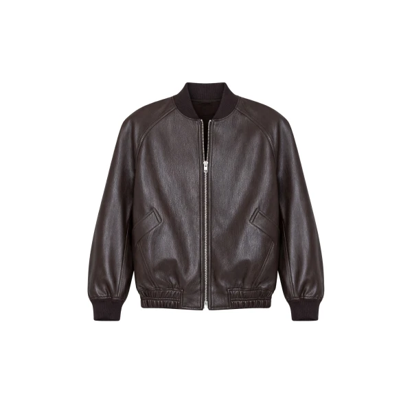 The Frankie Shop Alena Faux Leather Bomber Jacket