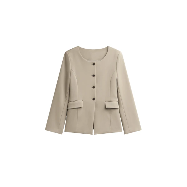 The Frankie Shop Amboise Collarless Blazer