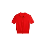 The Frankie Shop Amelot Knit Short Sleeve Cardigan