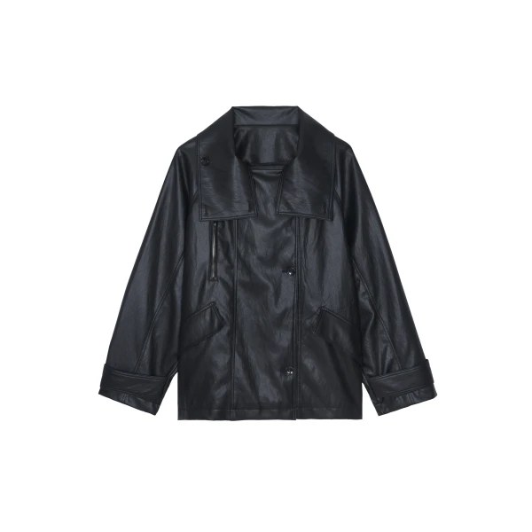 The Frankie Shop Amunta Faux Leather Trench Jacket
