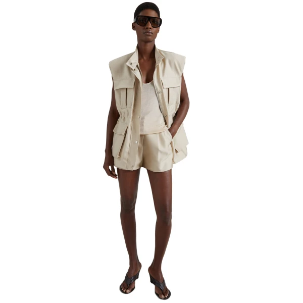 beige shorts