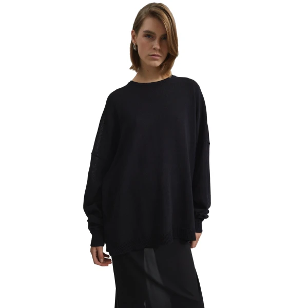 black knitwear