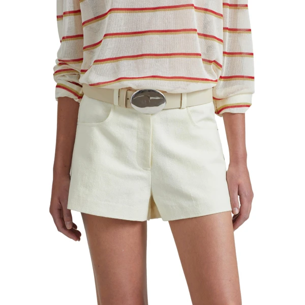 cream shorts