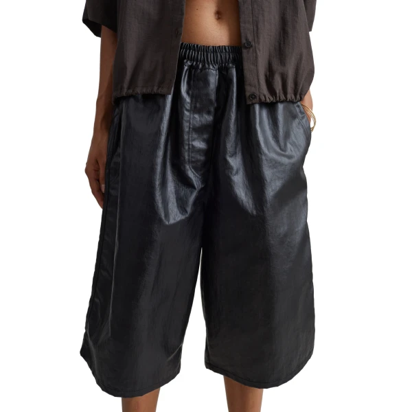 The Frankie Shop Beslon Leather-Effect Bermuda Shorts