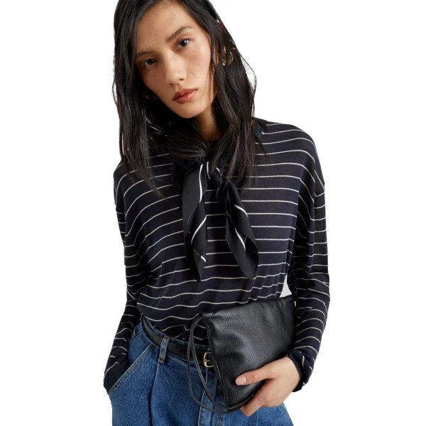 navy/white stripe knitwear