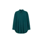 Bina Padded Shirt in Bottle Green by The Frankie Shop – Tops The Frankie Shop Bina Padded Shirt