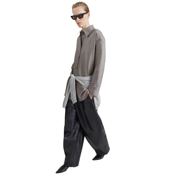 The Frankie Shop Bina Wool Padded Shirt