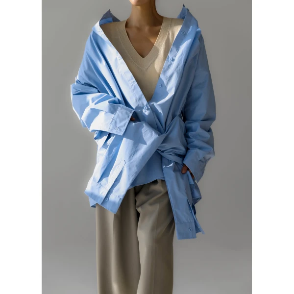 The Frankie Shop Birkholm Double Sleeve Tie Shirt