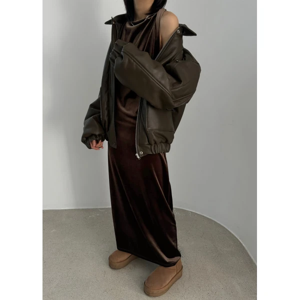 The Frankie Shop Blane Faux Leather Padded Bomber Jacket