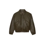 The Frankie Shop Blane Faux Leather Padded Bomber Jacket