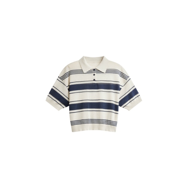 The Frankie Shop Bolea Knit Polo Top