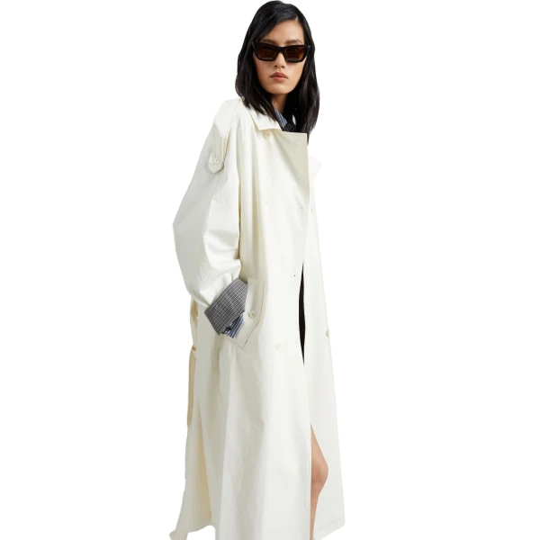 The Frankie Shop Brion Contrast Cuff Trench Coat