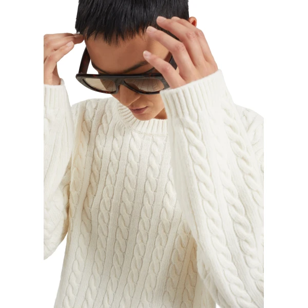 white knitwear