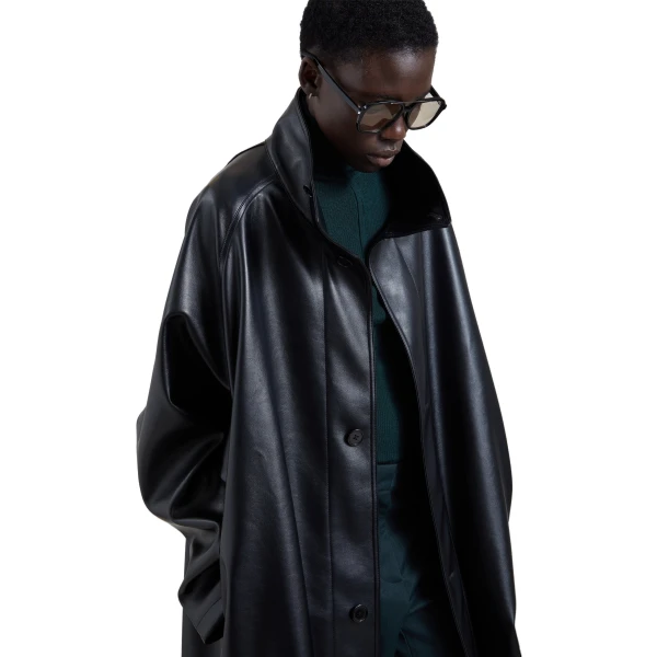 The Frankie Shop Calen Faux Leather Trench Coat