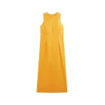 The Frankie Shop Carinola Poplin Open Back Midi Dress