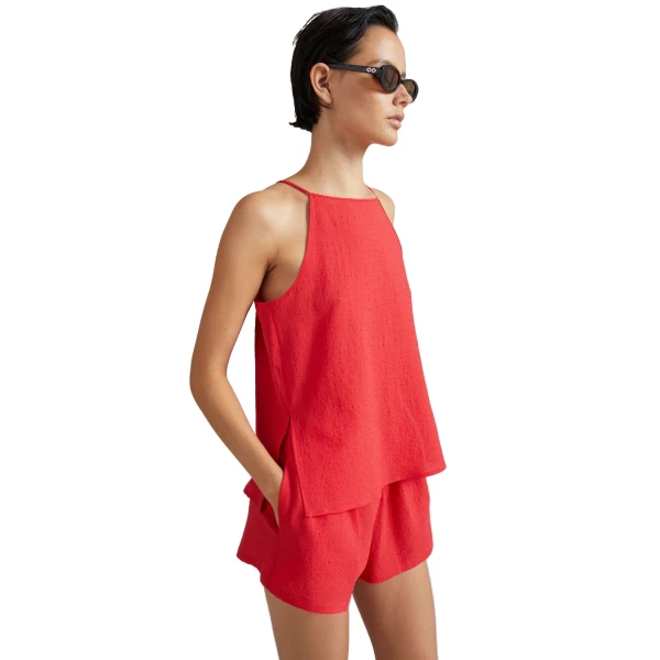 The Frankie Shop Cazaux Textured Boxy Top