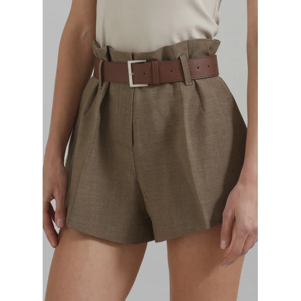 The Frankie Shop Chappell Belted Shorts