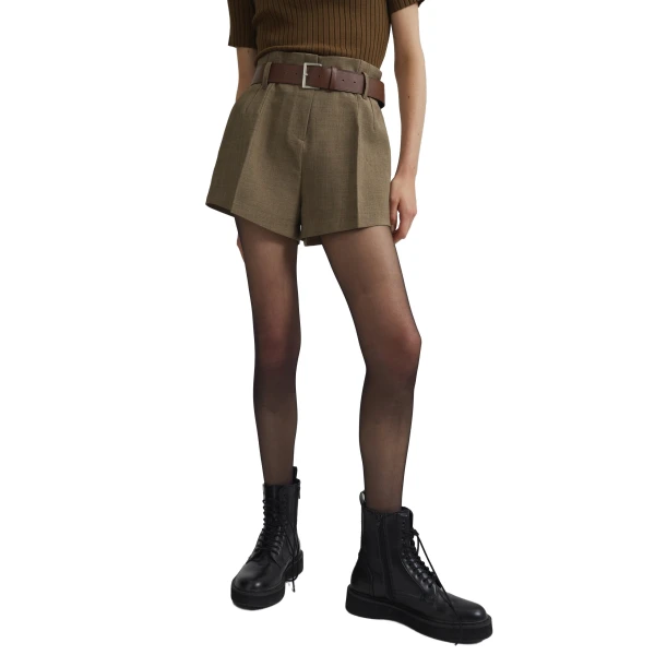 brown shorts