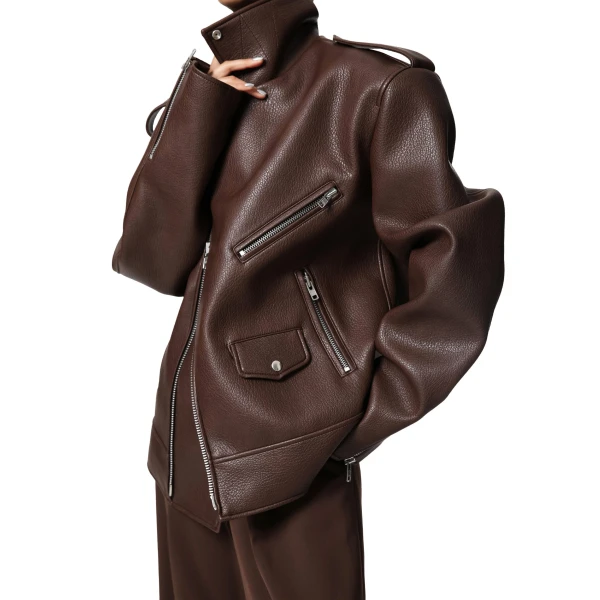 The Frankie Shop Chicago Oversized Biker Jacket