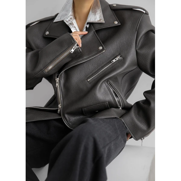 The Frankie Shop Chicago Oversized Biker Jacket