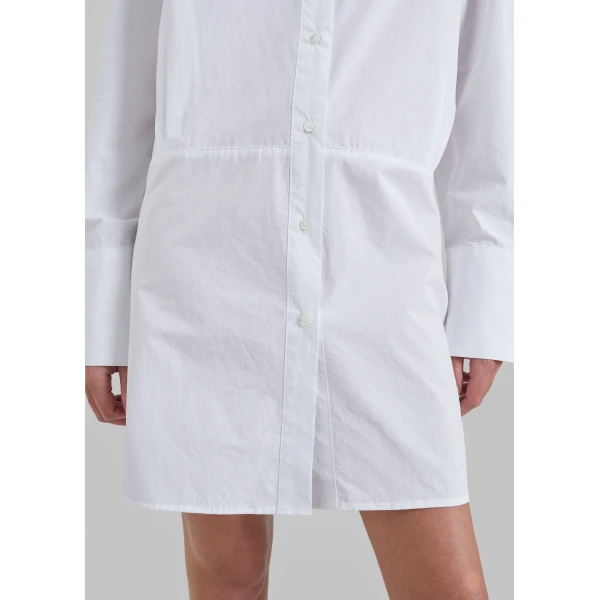 The Frankie Shop Corella Adjustable Back Shirt Dress