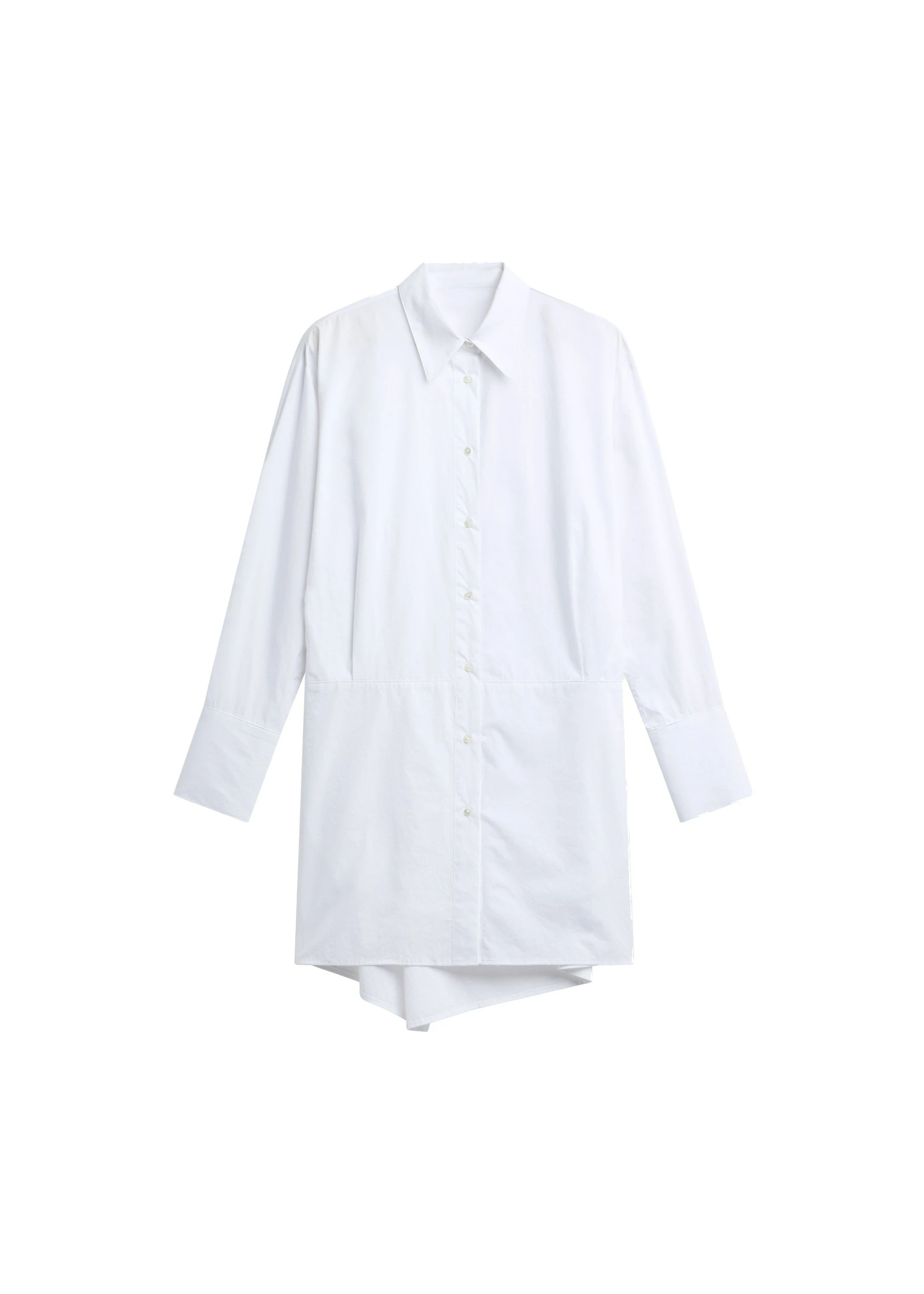 Corella Adjustable Back Shirt Dress in White by The Frankie Shop – Dresses The Frankie Shop Corella Adjustable Back Shirt Dress