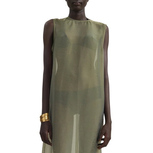 The Frankie Shop Corindi Sheer Organza Dress