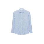 Cyrus Button Up Shirt in Blue and White Stripe by The Frankie Shop – Tops The Frankie Shop Cyrus Button Up Shirt