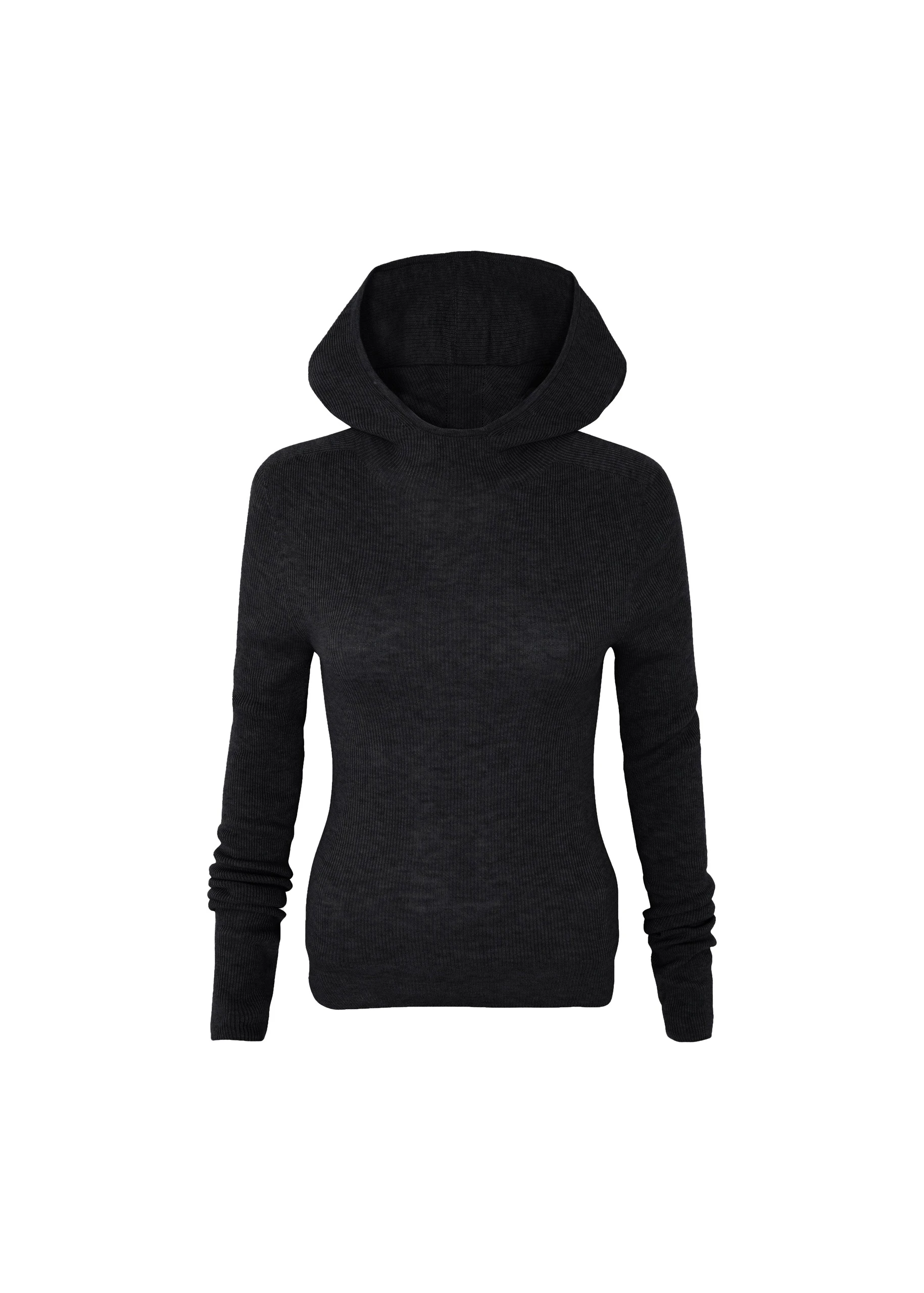 Danae Hooded Knit Top in Black by The Frankie Shop – Knitwear The Frankie Shop Danae Hooded Knit Top