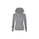 Danae Hooded Knit Top in Grey by The Frankie Shop – Knitwear The Frankie Shop Danae Hooded Knit Top