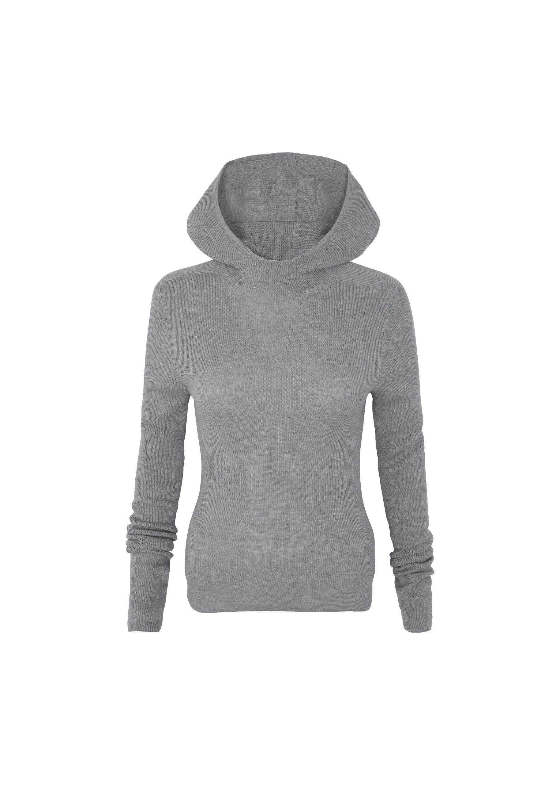Danae Hooded Knit Top in Grey by The Frankie Shop – Knitwear The Frankie Shop Danae Hooded Knit Top
