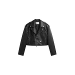 The Frankie Shop Daphne Cropped Biker Jacket