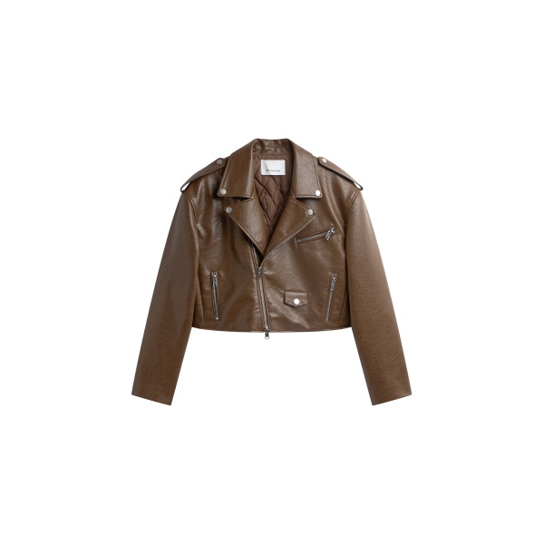 The Frankie Shop Daphne Cropped Biker Jacket