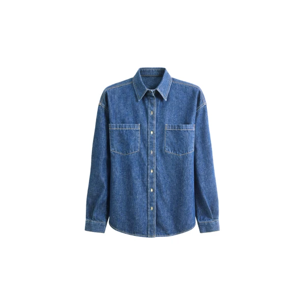 The Frankie Shop Deira Denim Shirt