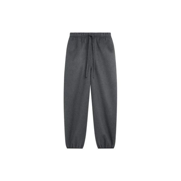 Delancey Wool Joggers in Dark Grey Melange