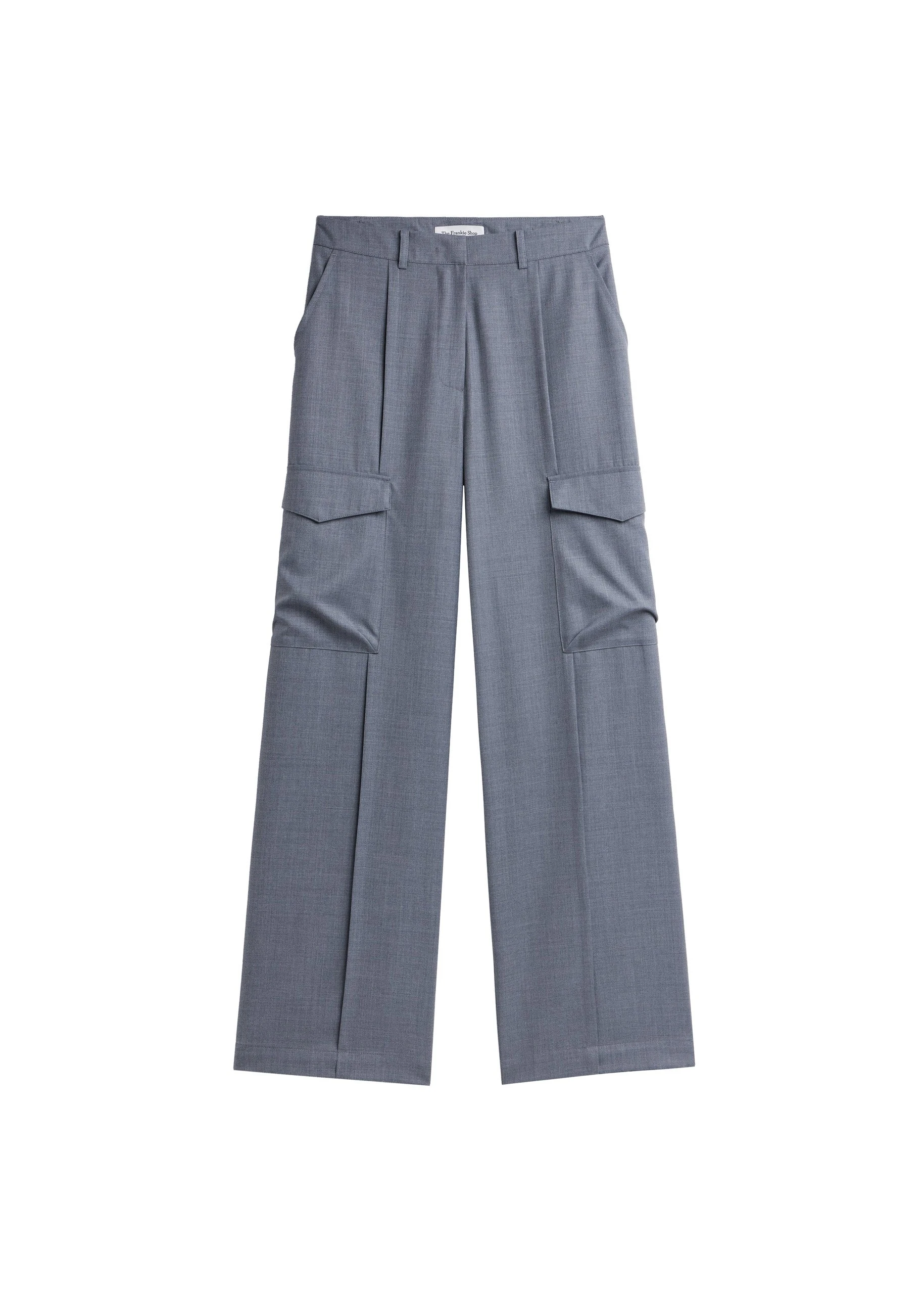 Delian Cargo Pants in Grey Melange by The Frankie Shop – Pants The Frankie Shop Delian Cargo Pants