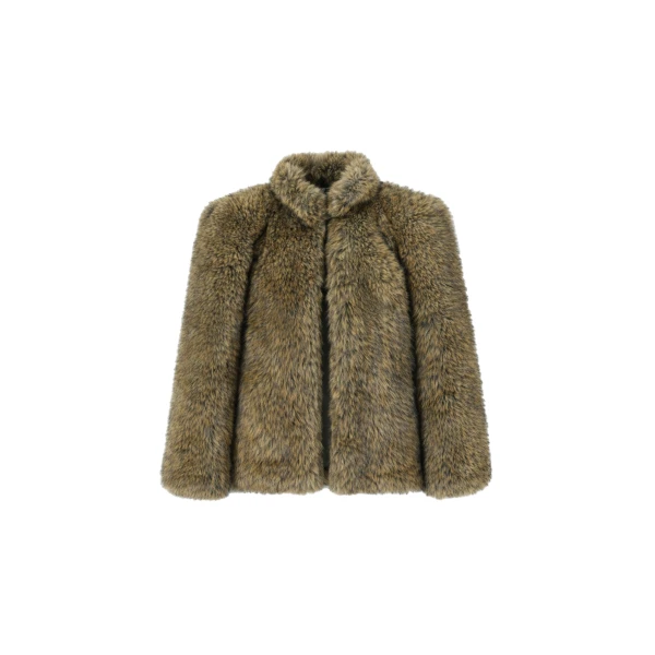 The Frankie Shop Denia Faux Fur Cinched Jacket