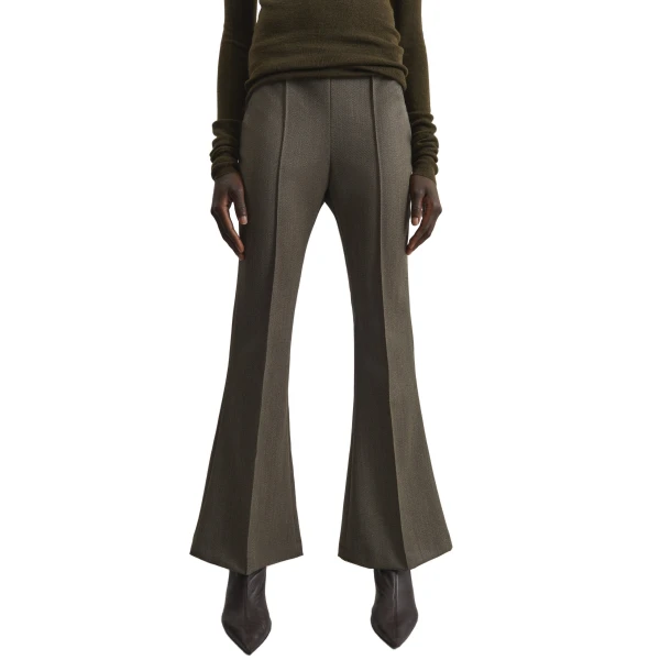 beige melange pants