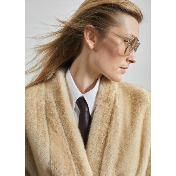 The Frankie Shop Destiny Padded Faux Fur Coat