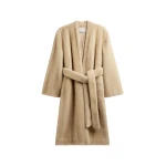 Destiny Padded Faux Fur Coat in Beige by The Frankie Shop – Coats The Frankie Shop Destiny Padded Faux Fur Coat