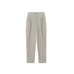 Dina Pleated Trousers in Light Taupe by The Frankie Shop – Pants The Frankie Shop Dina Pleated Trousers