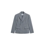 Doyer Cinched Blazer in Light Grey by The Frankie Shop – Jackets The Frankie Shop Doyer Cinched Blazer
