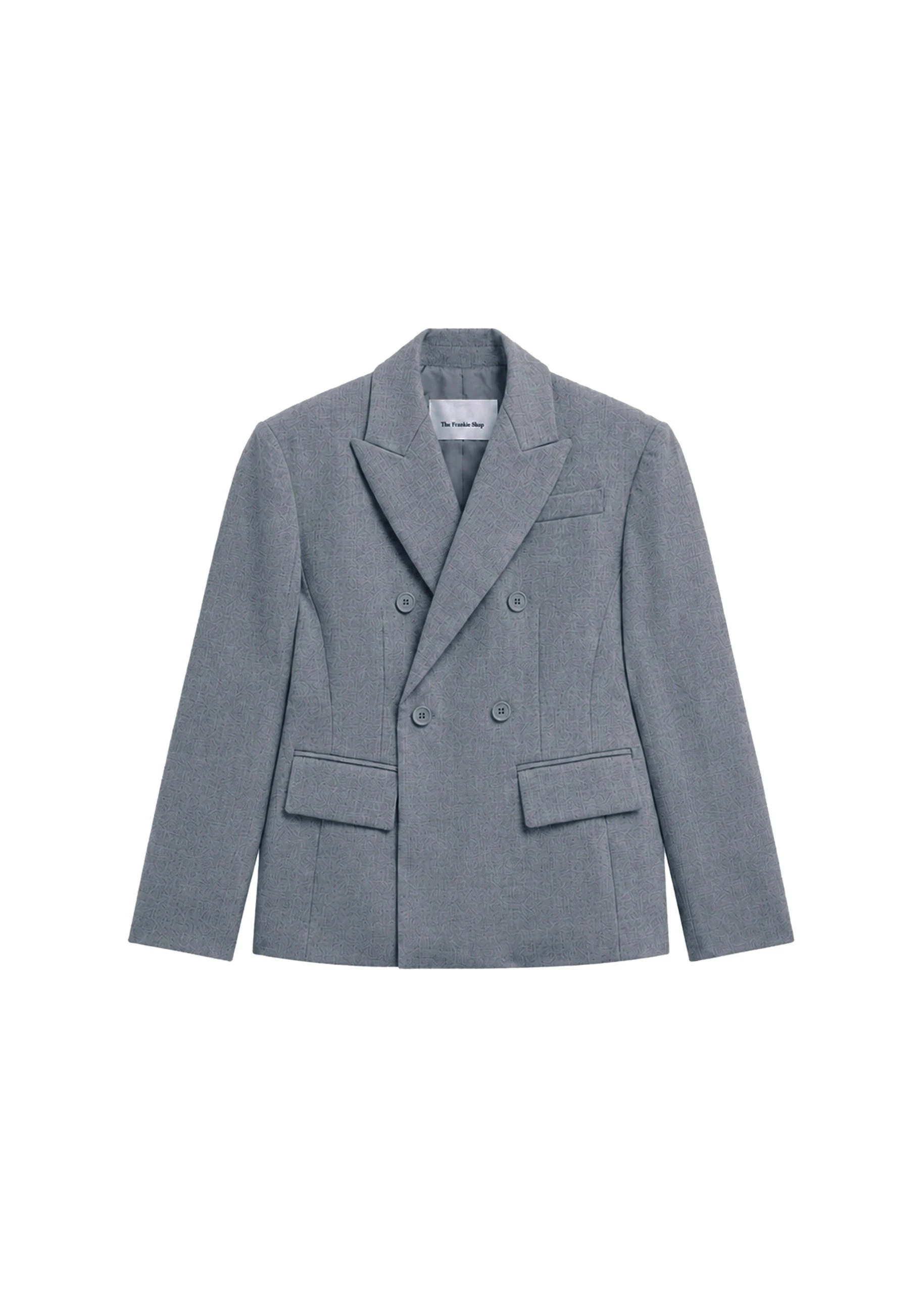 Doyer Cinched Blazer in Light Grey by The Frankie Shop – Jackets The Frankie Shop Doyer Cinched Blazer