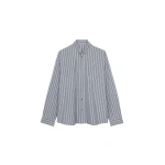 Drimna Shirt in Grey Stripe by The Frankie Shop – Tops The Frankie Shop Drimna Shirt