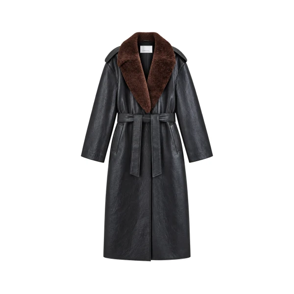 The Frankie Shop Edra Removable Collar Trench Coat