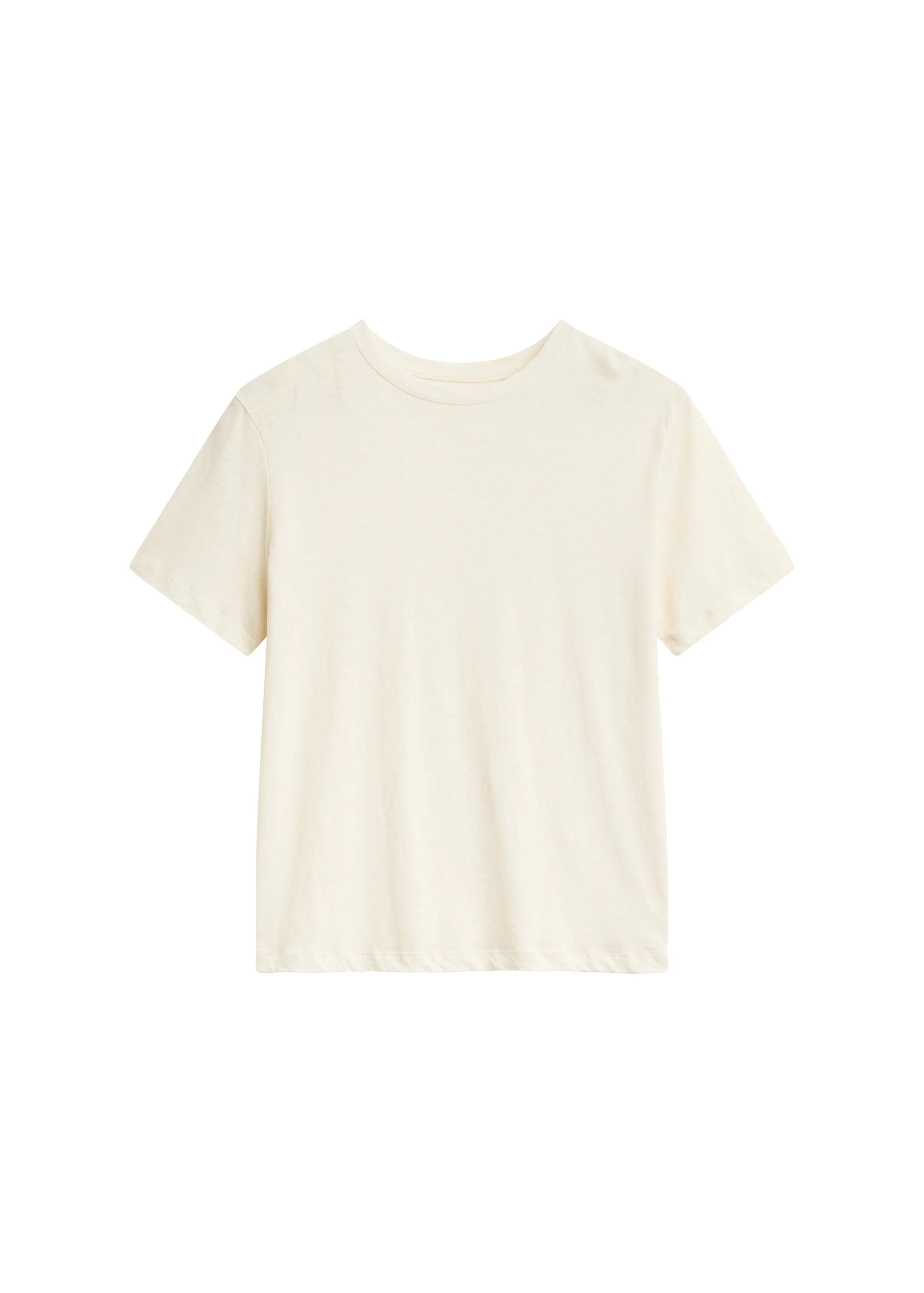 Elba Cotton T-Shirt in Cream by The Frankie Shop – Tops The Frankie Shop Elba Cotton T-Shirt