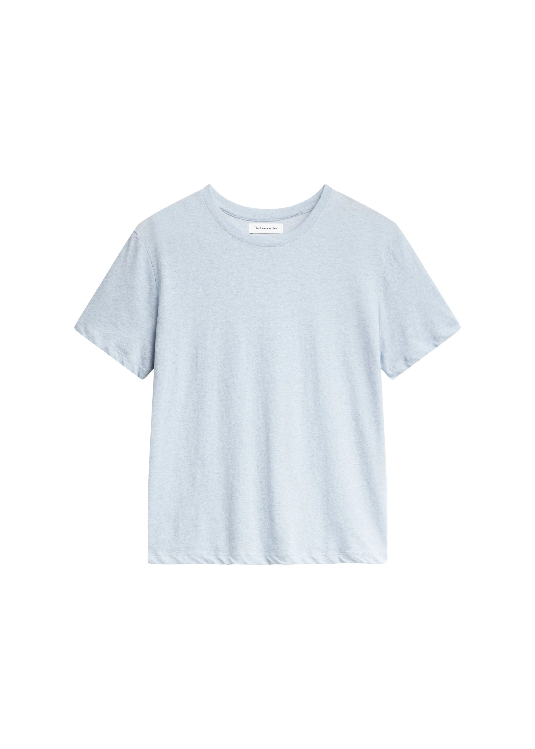 Elba Cotton T-Shirt in Light Blue by The Frankie Shop – Tops The Frankie Shop Elba Cotton T-Shirt