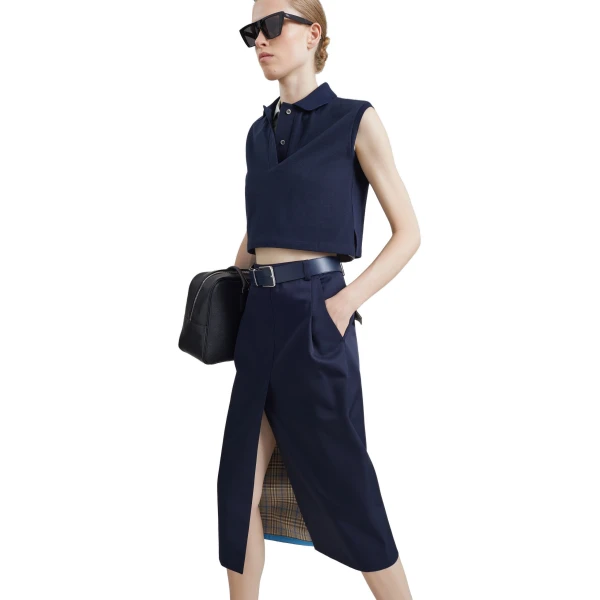 The Frankie Shop Elian Tailored Midi Skirt