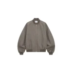 Elinor Wool Oversized Bomber Jacket in Beige Melange by The Frankie Shop – Jackets The Frankie Shop Elinor Wool Oversized Bomber Jacket
